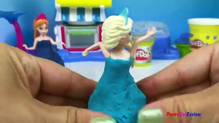 Download Video: ❤ Playdoh Frozen Elsa Ice Queen & Princess Anna sweet shop princess dresses by Disney Toys Review