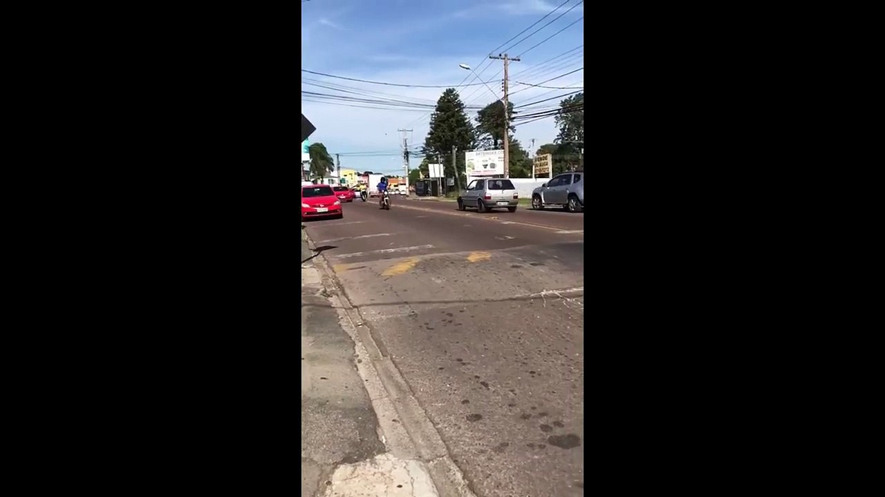 Brazilian Motorcyclist Goes Head Over Heels For Massive Speed Bump