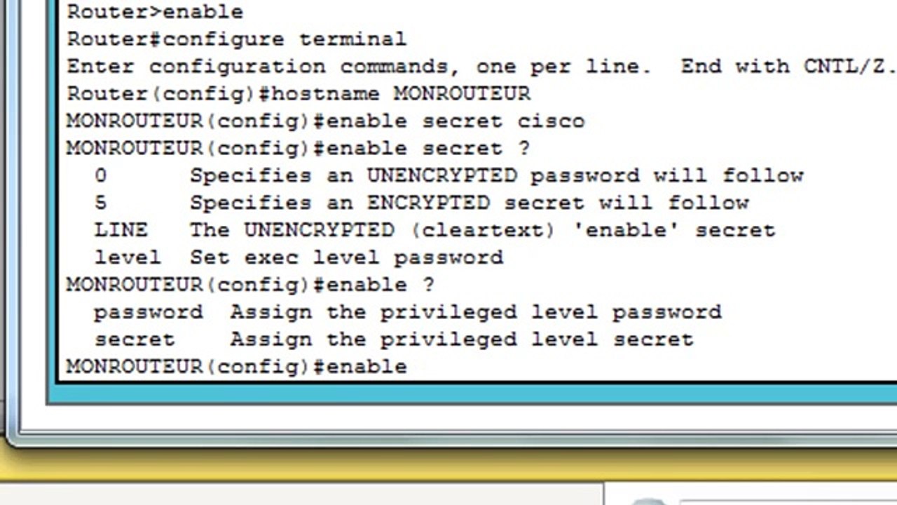 La Configuration initiale d’un Routeur Cisco