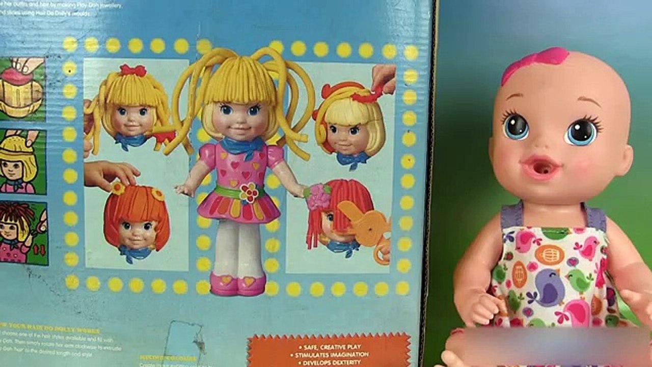Play Doh Hair Do Dolly avec Baby Alive Pâte à modeler Coiffeur pour filles