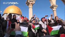Los palestinos de Jerusalén protestan contra la decisión de Trump