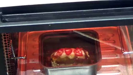 Mini Food: Mozzarella Stuffed Meatloaf (Miniature cooking) (ASMR) (DIY)