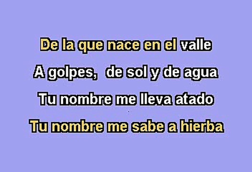 Joan Manuel Serrat - Tu Nombre Me Sabe A Hierba (Karaoke con Voz Guia)