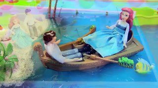 Disney Ariel Kiss The Girl Water Toy Review and Miniature Slime Beach Story | Rainbow Collector