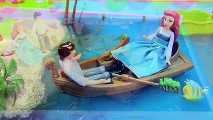 Disney Ariel Kiss The Girl Water Toy Review and Miniature Slime Beach Story | Rainbow Collector