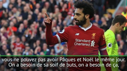 34e j. - Klopp : "On a besoin des buts de Salah mais aussi de ses passes"