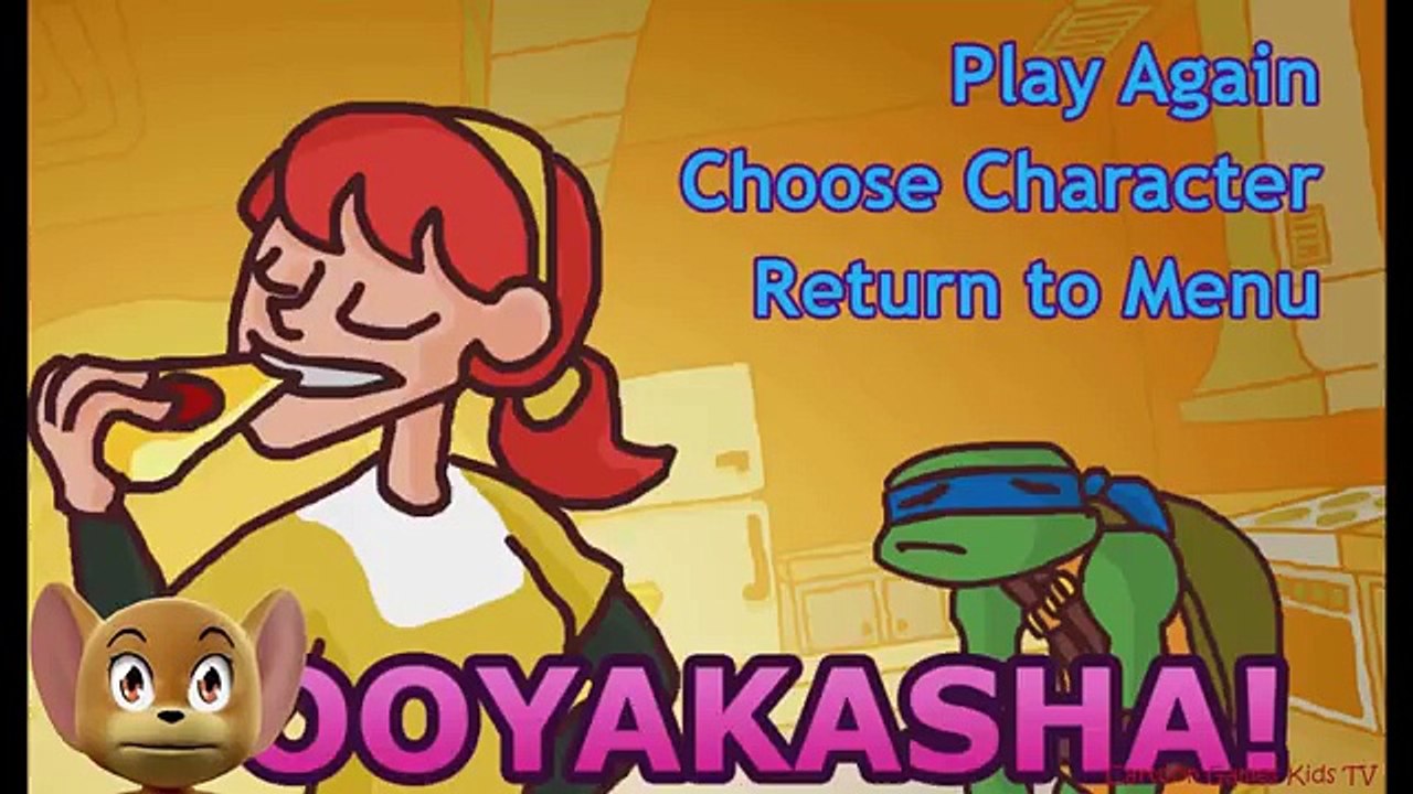 Tom and Jerry Plays Teenage Mutant Ninja Turtles The Final Slice / Cartoon Games Kids TV