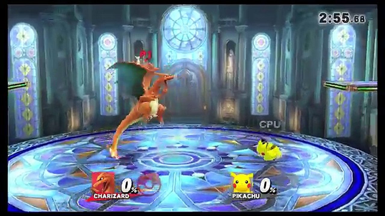 Charizard VS Pikachu Super Smash Bros Pokemon Gameplay