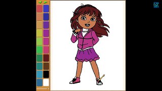 Dora and Friends Coloring Pages for Kids Colouring Games Part 1