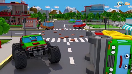 The Excavator Fixing The Road - NEW Cartoon For Kids 3D Cars & Trucks Stories