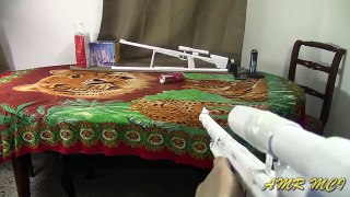 How to make a paper sniper rifle that shoots - rubber band paper gun