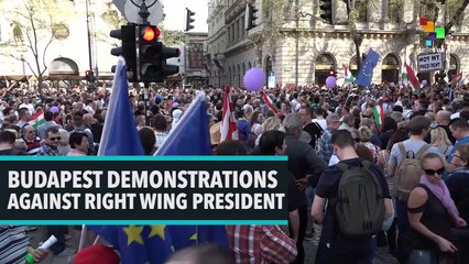 Budapest Demonstrations Against Right Wing President