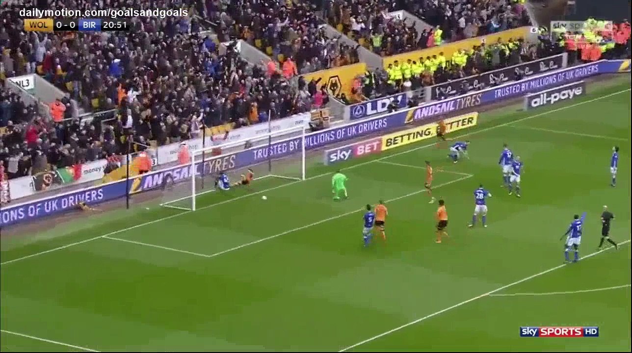 Diogo Jota Goal HD - Wolves 1 - 0 Birmingham - 15.04.2018 (Full Replay)