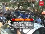 BJP chief Amit Shah, Union Minister Smriti Zubin Irani brazenly evade questions on Kathua gangrape and murder case