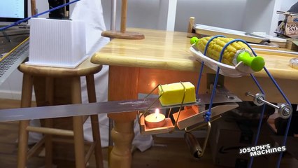 La machine de Goldberg ultra créative pendant le repas