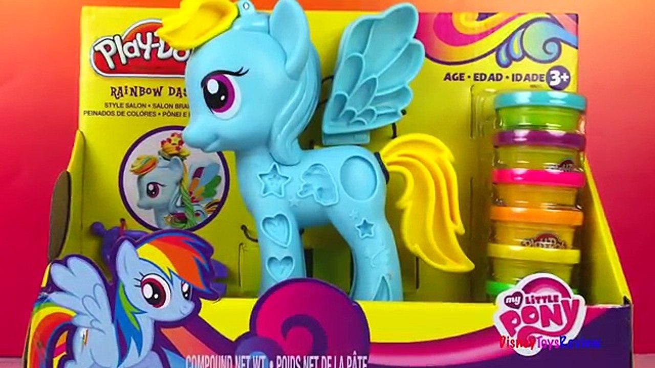 Play-Doh My Little Pony Rainbow Dash Style Salon Set with 6 Cans of Sparkle  Play-Doh 