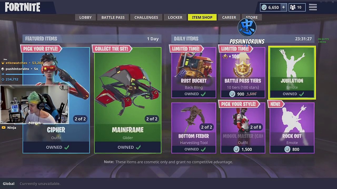 Ninja Reacts To the NEW ROCK OUT EMOTE (Fortnite Battle Royale)