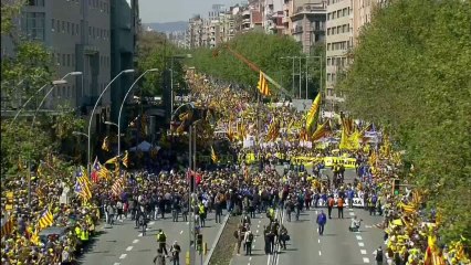 Manifestación por las calles de Barcelona