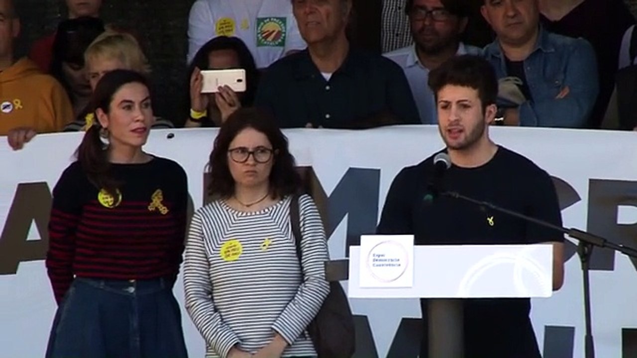 Jordi Sànchez, llegit pel seu fill Oriol Sànchez: 'Un estat autoritari mai mereixerà governar un poble lliure'