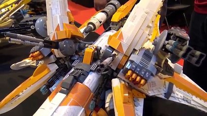 Custom LEGO Gaya Fleet Spaceships | Brick Birmingham 2016