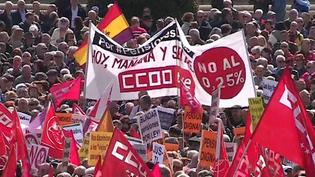Pensionistas vuelven a la calle para reivindicar pensiones dignas en Madrid
