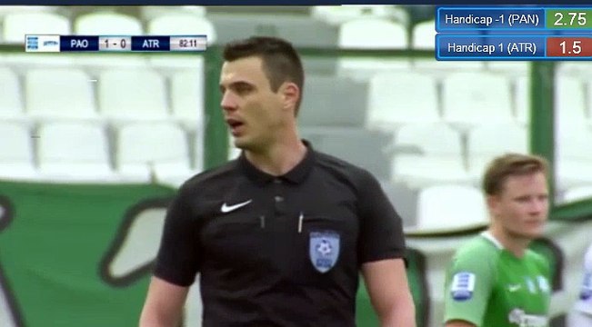 Ioannis Mystakidis RED CARD Panathinaikos 1-0 Atromitos Athens