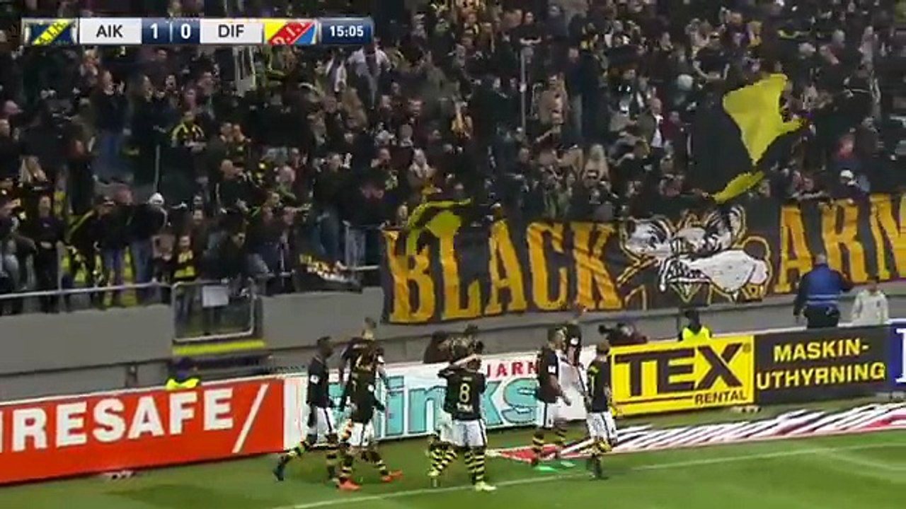 AIK 2:0 Djurgardens (Sweden. Allsvenskan. 15 April 2018)