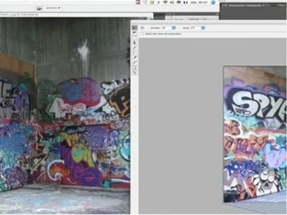 Test point de fuite+intégration 3d (cinema4d+icarus)