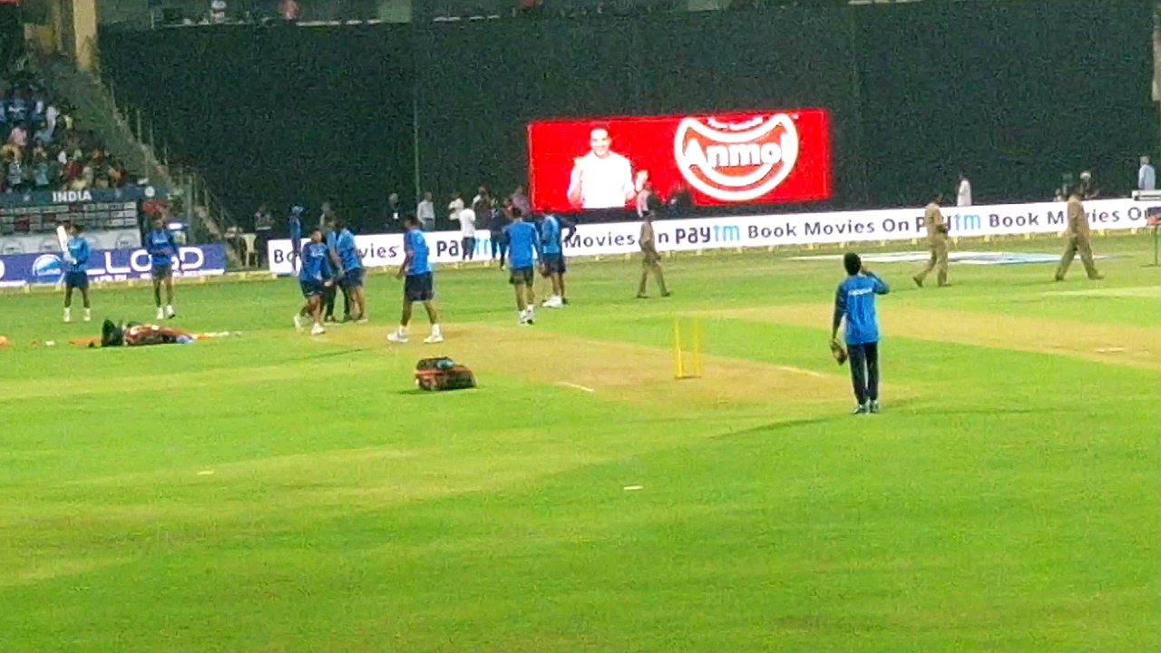 Bowling Practice before the Match at Wankhede stadium