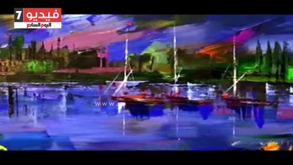 وزير الرى ومحافظ القليوبية يحضران تنفيذ لوحة للفنان طاهر عبد العظيم على أنغام محمد نجلة