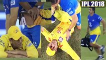 IPL 2018 CSK vs KXIP : MS Dhoni gets injured during match, all is lost for Chennai | वनइंडिया हिंदी