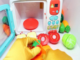Learn Colors Wooden toys Fruit Cutting Ice Cream Microwave Video for Kids