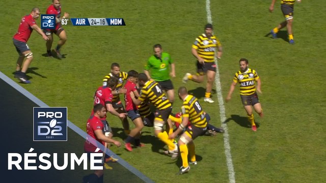 PRO D2 - Résumé Aurillac-Mont-de-Marsan: 31-26 - J30 - Saison 2017/2018