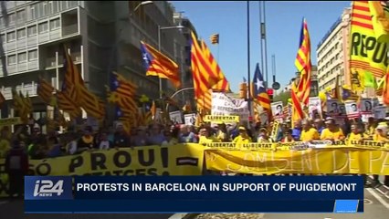 i24NEWS DESK | Protests in Barcelona in support of Puigdemont | Sunday, April 15th 2018