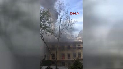 Alevli Görüntü-Teşvikiye Camii'nde Yangın