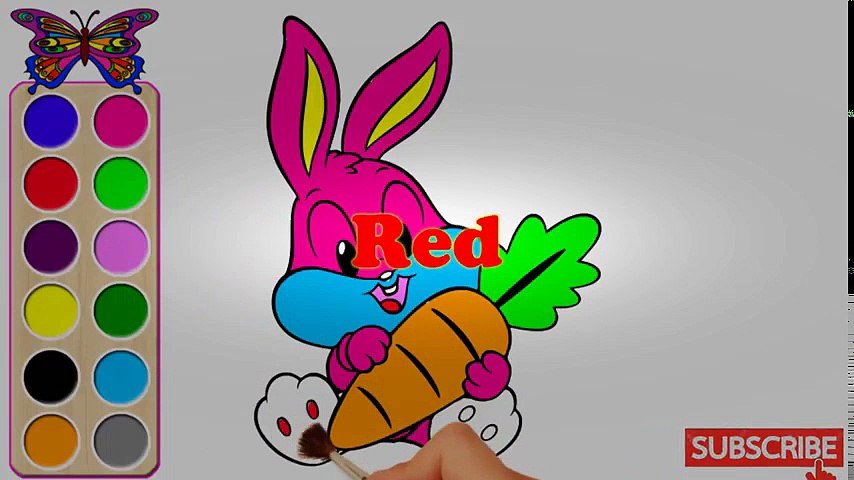 Animal Coloring Bunny Rabbit-How to Draw for Children - Drawing And Coloring for Kids | Educational child channel
