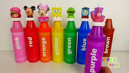 Giant Crayons Mickey mouse Minnie Mouse Playset Toys for Kids Learn Colors