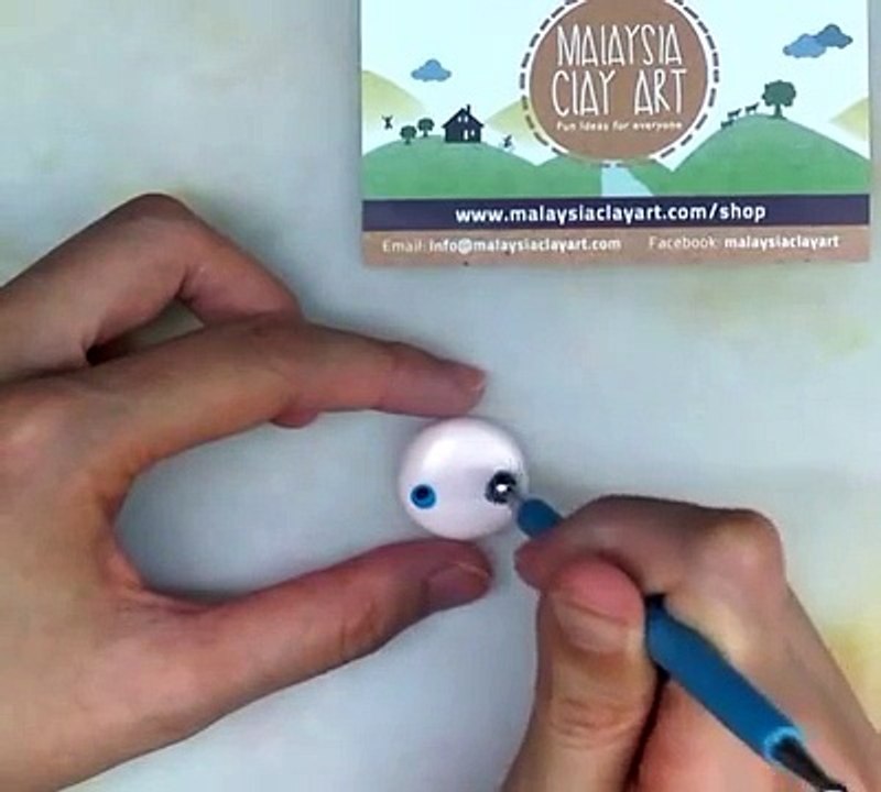 Tutorial : How to make cute chibi eyes with polymer clay