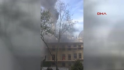 Alevli Görüntü-Teşvikiye Camii'nde Yangın