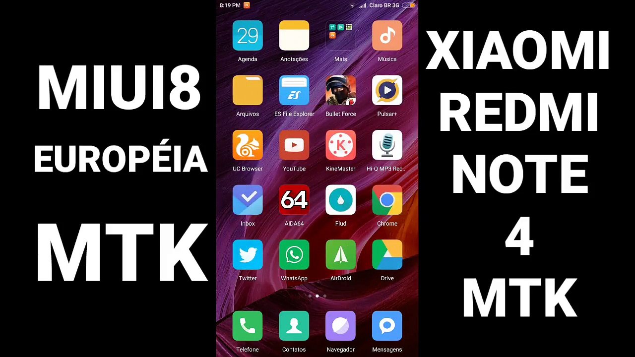 ANÁLISE MIUI8 EUROPÉIA V8.5.2.0 - XIAOMI REDMI NOTE 4 MTK