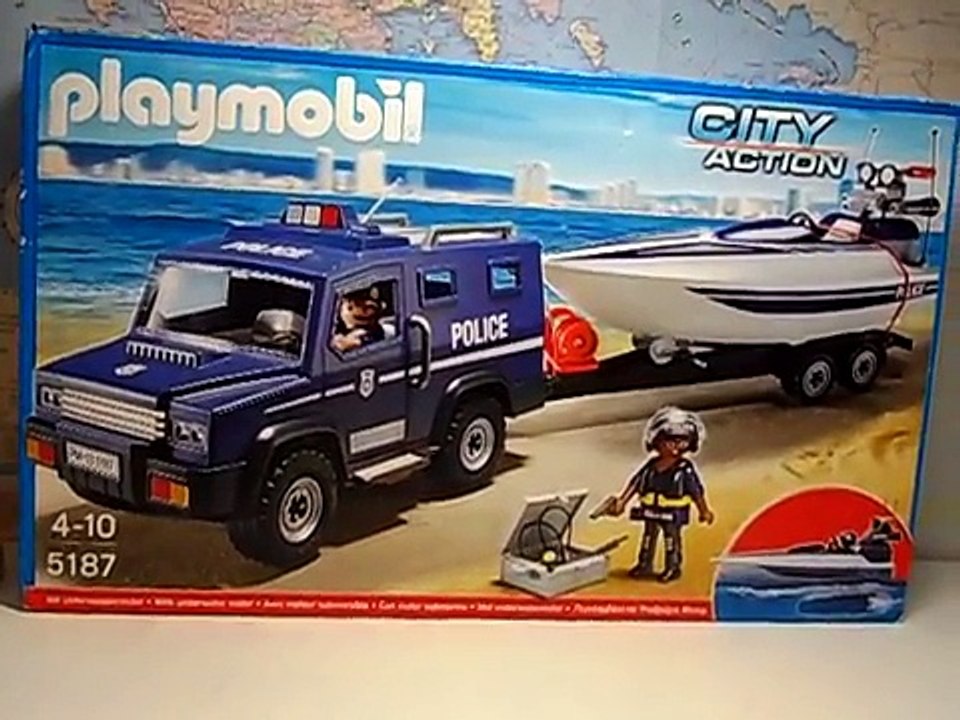 Playmobil police hotsell van and boat
