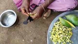 Cooking Fresh Mango/Tomato Rice in My Village - Yummy Taste