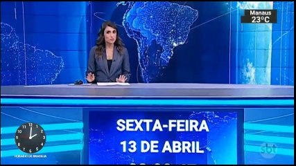 Inicio do SBT Notícias (13/04/18) com Carolina Aguaidas (02h00)