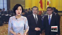 Top diplomats of China and Japan hold talks on handling North Korea issue, improving bilateral ties