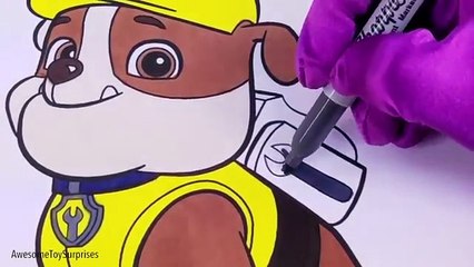 Nickelodeon Paw Patrol Speed Coloring Activity Page Body Paint Finger Family Song Nursery Rhymes!