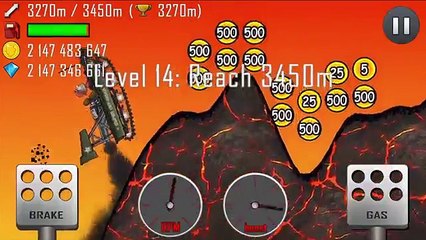 Hill Climb Racing Volcano GamePlay Super Offroad Moonlander Fire Truck