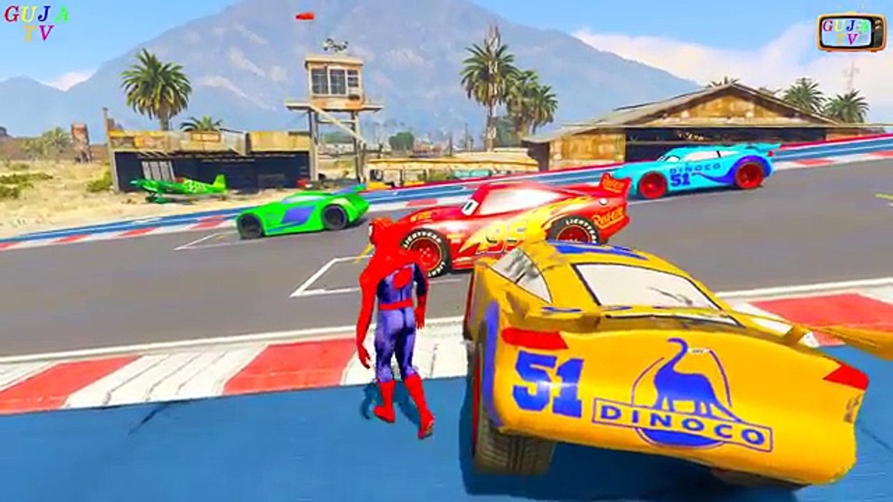 Cars 3 Colors JACKSON STORM Cars 3 DINOCO CRUZ RAMIREZ LIGHTNING MCQUEEN MONSTER TRUCK Spiderman