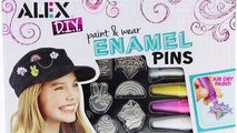 I Paint Enamel Pins! Unicorn Pin! Alex DIY Paint and Wear Enamel Pins Craft Set!