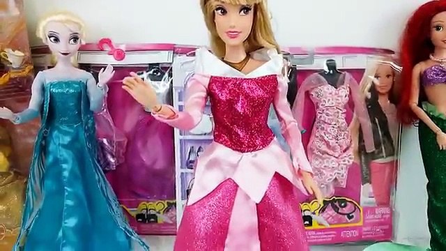 Disney prenses Belle Ariel Uyuyan Güzel Aurora Elsa elbisesi Barbie bebek giysileri