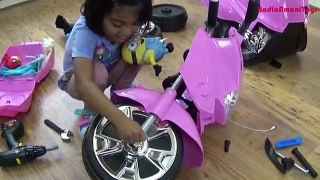 Pink BMW Style Ride On MotorBike Power Wheels | Surprise Toy Unboxing & Assembly Playtime Kids Fun